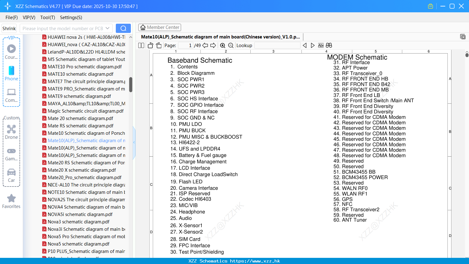 Huawei Mate10(ALP)_Schematic Diagram Of Main Board(Chinese Version)_V1.0